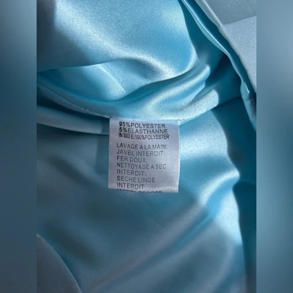 VERA & LUCY - Mint Striped Silky Trouser & Blazer Suit Size S - Picture 10 of 16